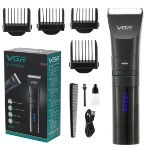 VGR V-286 hair clipper complete kit with guide combs and accessories