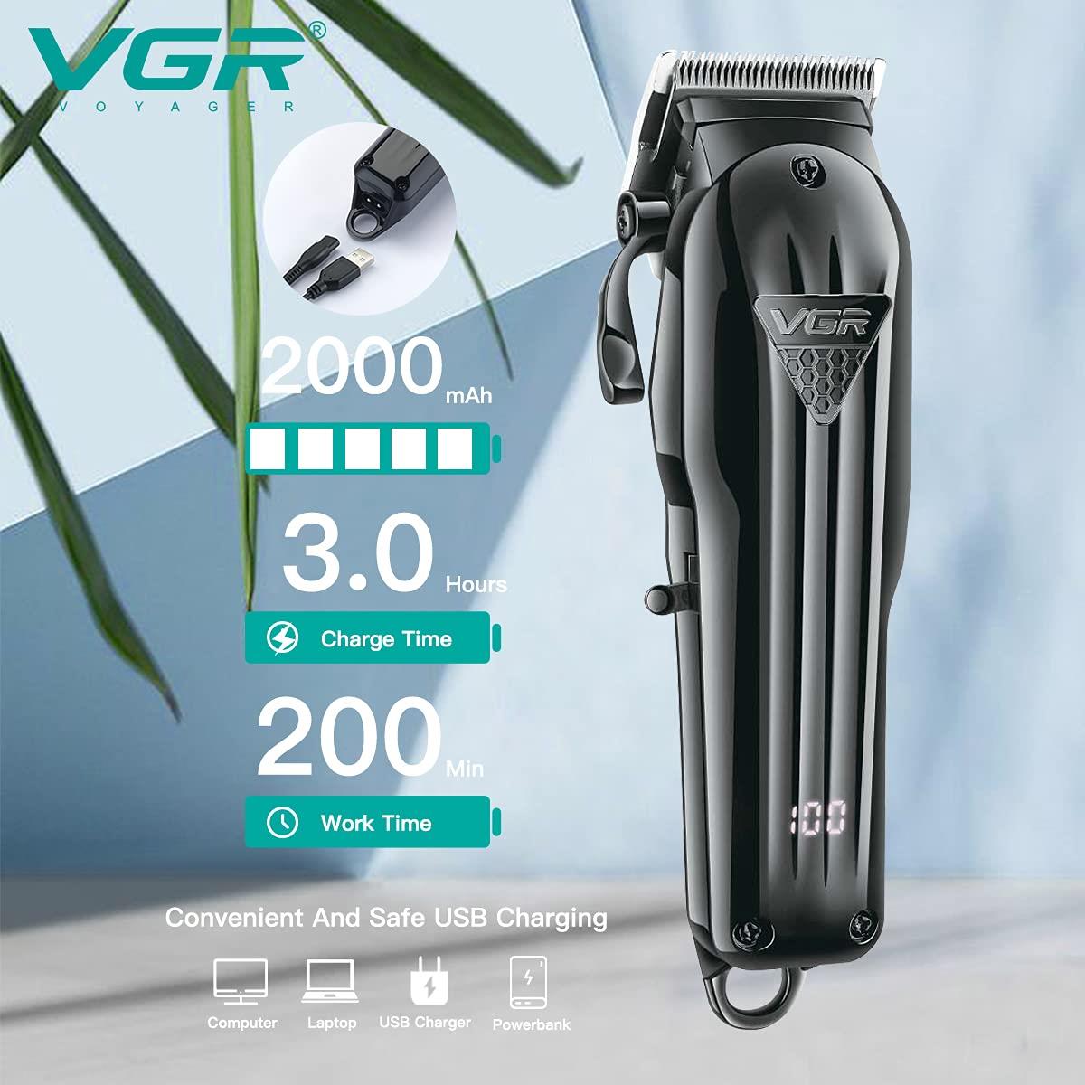 VGR V-282 2000mAh battery hair clipper 200 minutes runtime