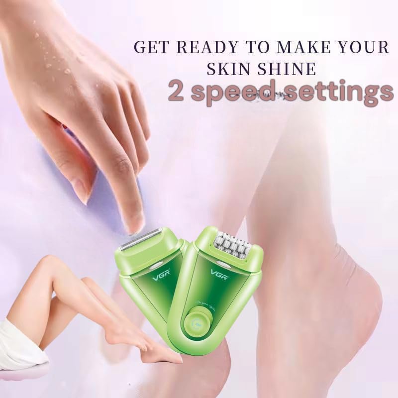 VGR V-758 hair clipper with guide combs and charging cable