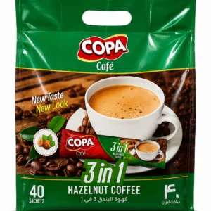 COPA Café 3 in 1 Hazelnut Coffee 40 Sachets front view original imported coffee