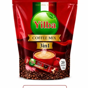 Yilba Coffee Mix 3 in 1 instant coffee pack front view with 20 sachets of 18g each