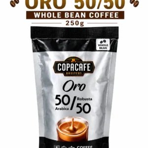 COPACAFE Roasters Oro 50/50 Whole Bean Coffee 250g front view