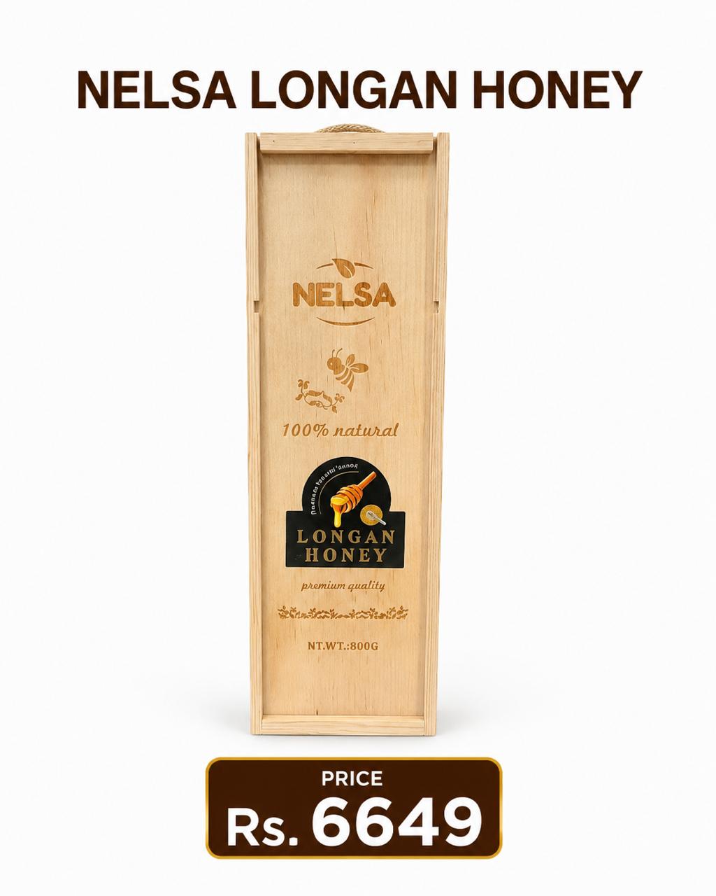 Nelsa Longan Honey 800g in premium wooden gift box